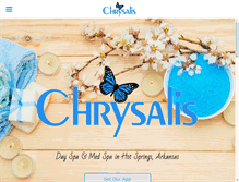 Tablet Screenshot of chrysalisdayspa.com